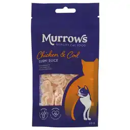 Pets Place Murrows Sushi Rol - Kattensnack - Kip Kabeljauw 50 g aanbieding