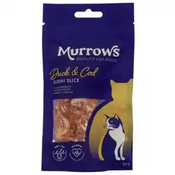 Pets Place Murrows Sushi Rol - Kattensnack - Eend Kabeljauw 50 g aanbieding