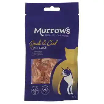 Pets Place Murrows Sushi Rol - Kattensnack - Eend Kabeljauw 50 g aanbieding