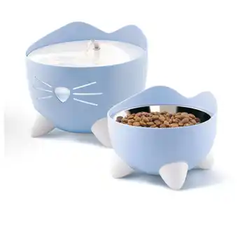Pets Place Catit Pixi Fountain Combi Kit - Kattendrinkbak - Blauw Wit aanbieding