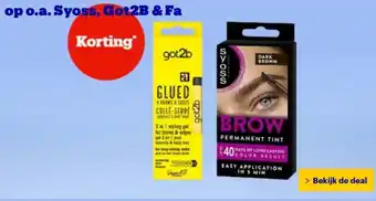 Bol.com op o.a. Syoss, Got2B & Fa aanbieding