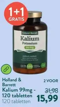 Holland & Barrett Kalium 99mg - 120 tabletten aanbieding