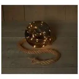 Pets Place Anna's Collection Kerstlamp Bol Aan Touw - Kerstverlichting - Ø18 cm Antraciet Warm Wit 15 aanbieding