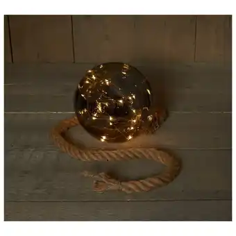 Pets Place Anna's Collection Kerstlamp Bol Aan Touw - Kerstverlichting - Ø18 cm Antraciet Warm Wit 15 aanbieding