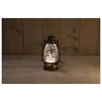 Pets Place Anna's Collection Lantaarn Met Sneeuwman - Kerstverlichting - 16x16x24 cm Warm Wit aanbieding