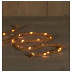Pets Place Anna's Collection Jute Touw Met Koperdraad - Kerstverlichting - 1.5 m Warm Wit 20 led aanbieding