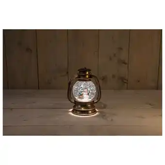 Pets Place Anna's Collection Lantaarn Met Sneeuwman - Kerstverlichting - 15x15x21 cm Warm Wit aanbieding