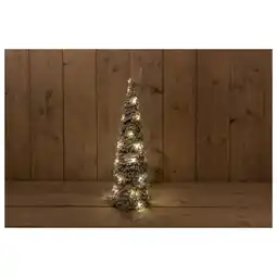 Pets Place Anna's Collection Decoratieboom Besneeuwd Groen - Kerstverlichting - 60 cm Warm Wit 30 led aanbieding