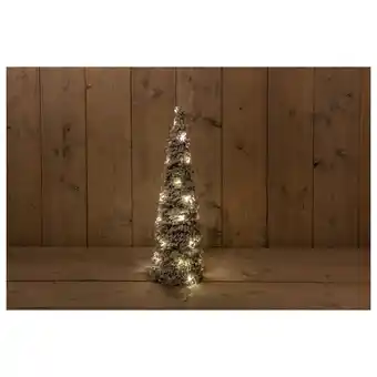 Pets Place Anna's Collection Decoratieboom Besneeuwd Groen - Kerstverlichting - 60 cm Warm Wit 30 led aanbieding