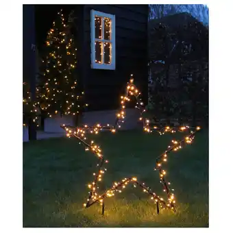 Pets Place Luca Lighting Ster Tuinsteker Met Verlichting - Kerstdecoratie - 60x1x73 cm Warm Wit 150 led aanbieding