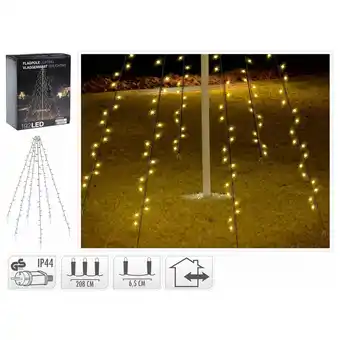 Pets Place Homestyle Vlaggenmast Verlichting - Verlichting - Warm Wit 192 led aanbieding