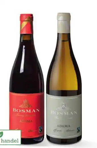 Sligro Bosman Family Vineyards Adama Red, fairtrade Adama White, fairtrade aanbieding