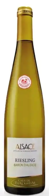 Sligro Cave de Turckheim Baron d'Alsace Riesling aanbieding