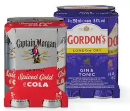 Sligro Captain Morgan & Cola Gordon's Gin & Tonic aanbieding