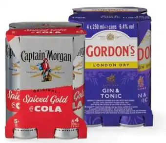 Sligro Captain Morgan & Cola Gordon's Gin & Tonic aanbieding