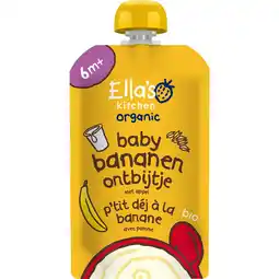 Etos Ella's Kitchen Baby Bananen Ontbijtje Bio Knijpfruit 6+ Maanden 100 GR aanbieding