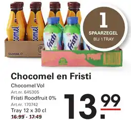 Sligro Chocomel en Fristi aanbieding