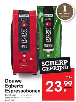 Sligro Douwe Egberts Espressobonen aanbieding