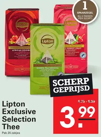 Sligro Lipton Exclusive Selection Thee aanbieding