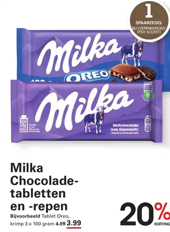 Sligro Milka Chocolade- tabletten en -repen aanbieding