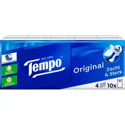 Etos Tempo Regular 4-Laags Zakdoekjes 10 pakjes aanbieding