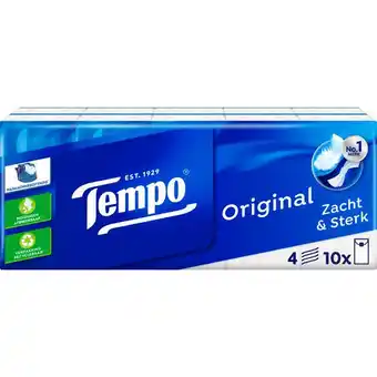 Etos Tempo Regular 4-Laags Zakdoekjes 10 pakjes aanbieding