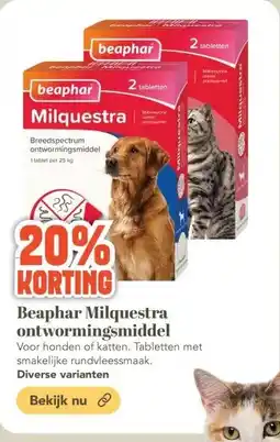 Discus Beaphar Milquestra ontwormingsmiddel aanbieding