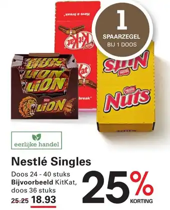 Sligro Nestlé Singles aanbieding