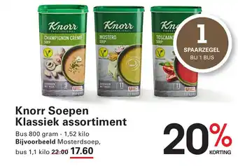 Sligro Knorr Soepen Klassiek assortiment aanbieding