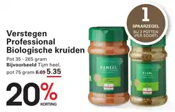 Sligro Verstegen Professional Biologische kruiden aanbieding