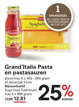 Sligro Grand'Italia Pasta en pastasauzen aanbieding