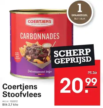 Sligro Coertjens Stoofvlees aanbieding