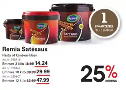 Sligro Remia Satésaus aanbieding