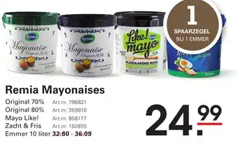Sligro Remia Mayonaises aanbieding