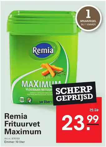 Sligro Remia Frituurvet Maximum aanbieding