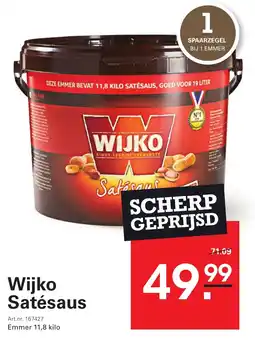 Sligro Wijko Satésaus aanbieding