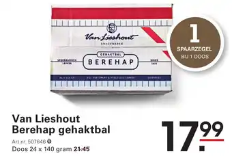 Sligro Van Lieshout Berehap gehaktbal aanbieding