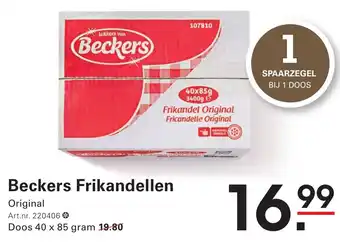 Sligro Beckers Frikandellen aanbieding
