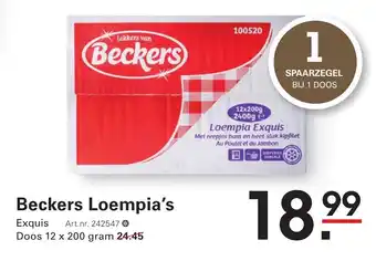 Sligro Beckers Loempia's aanbieding