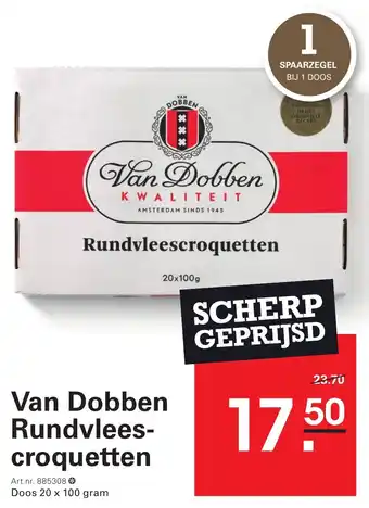 Sligro Van Dobben Rundvleescroquetten aanbieding