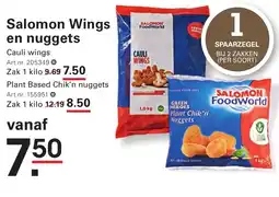 Sligro Salomon Wings en nuggets aanbieding