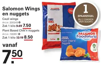 Sligro Salomon Wings en nuggets aanbieding