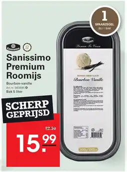 Sligro Sanissimo Premium Roomijs aanbieding
