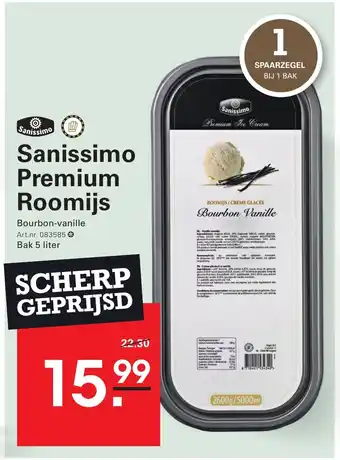 Sligro Sanissimo Premium Roomijs aanbieding