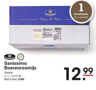 Sligro Sanissimo Boerenroomijs aanbieding