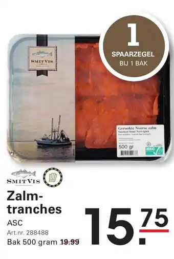 Sligro Zalm tranches aanbieding