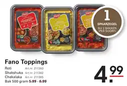Sligro Fano Toppings aanbieding
