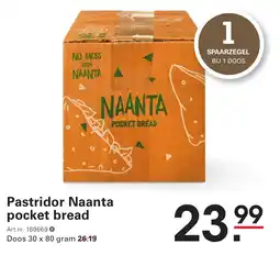 Sligro Pastridor Naanta pocket bread aanbieding