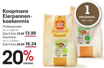 Sligro Koopmans Eierpannen koekenmix aanbieding