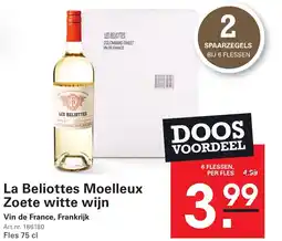 Sligro La Beliottes Moelleux Zoete witte wijn aanbieding